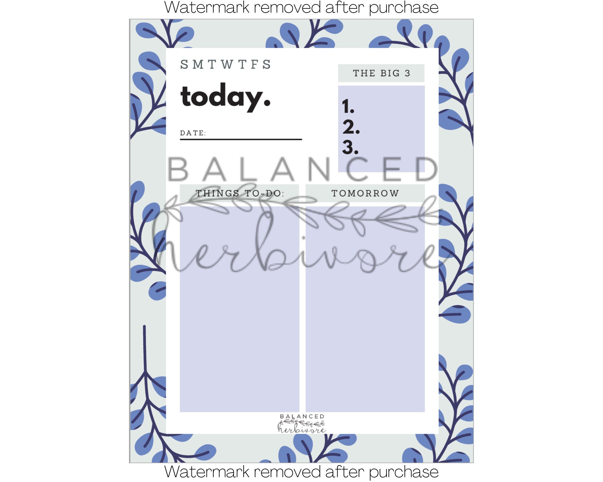 Floral Daily Planner DIGITAL DOWNLOAD Organization for an - Etsy