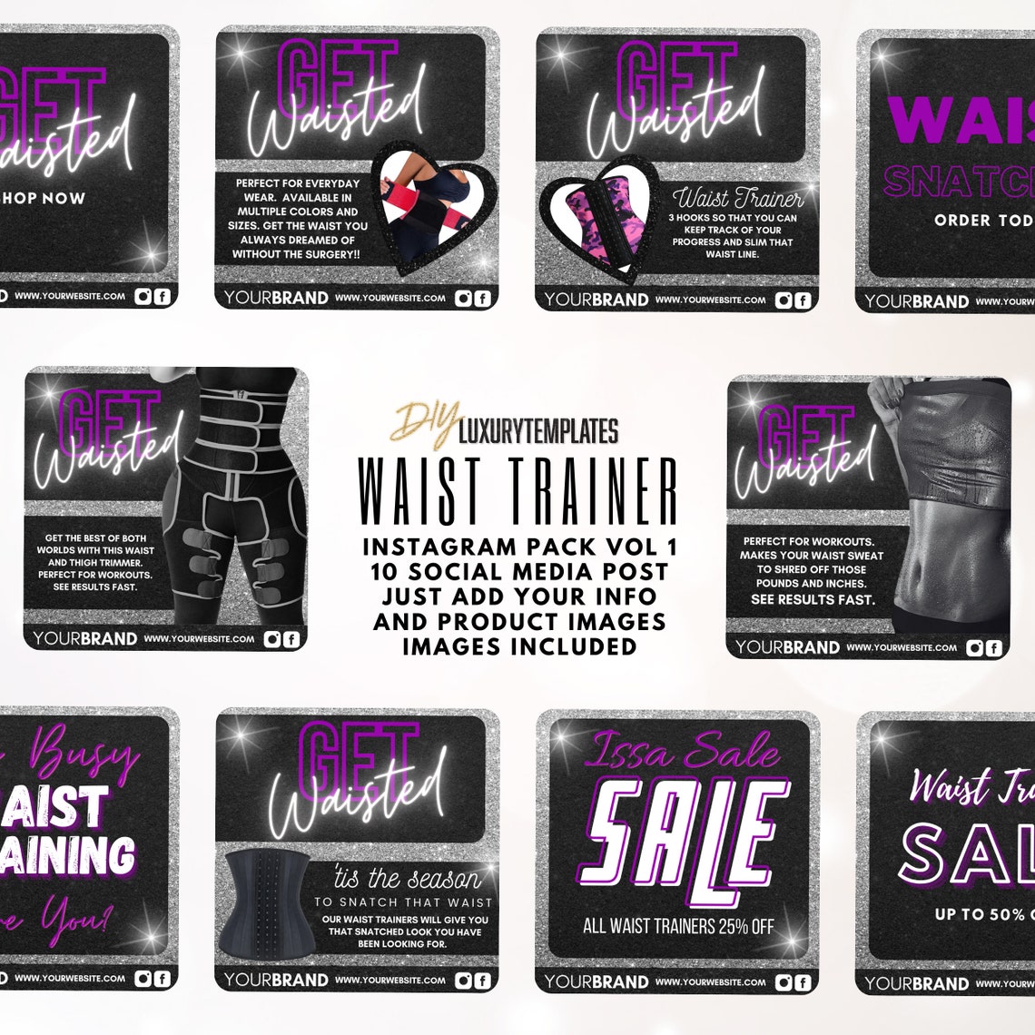 Waist Trainer Flyers Vol. 1 Waist Trainer Flyers DIY Etsy