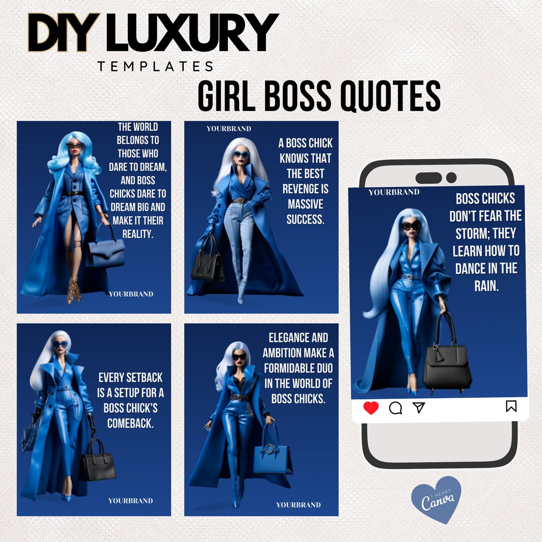 Girl Boss Quote Flyers Social Media Flyer Girl Boss Etsy