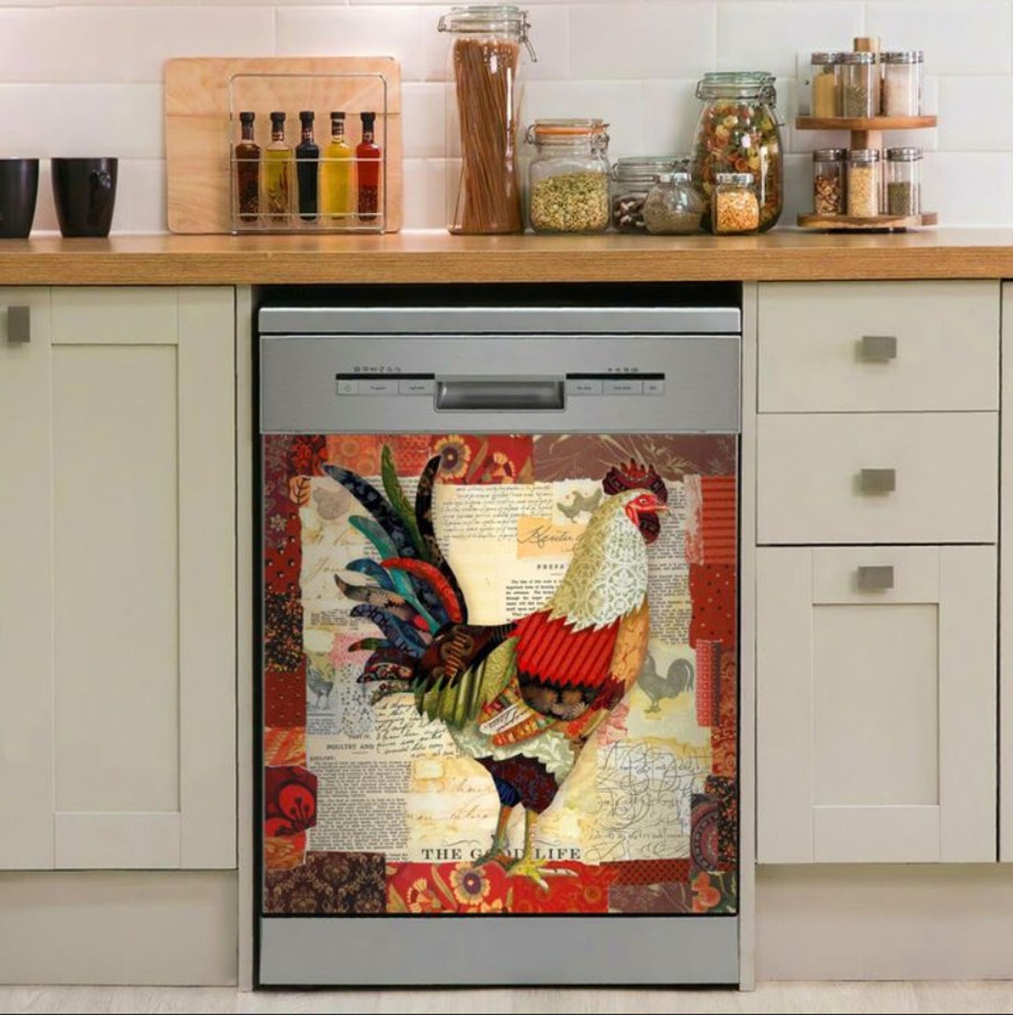 Rooster Dishwasher Cover Dishwasher Cover Personalized Etsy