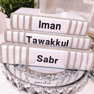 Luxury bling books,islamic book Stacked,Book stacked, Personalised books,Coffee table decoration books,Luxury Glam books,Islamic name Books,