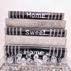 Glam books,bling books,book stacked,home decoration books,custom made book,designer bok,table decoration books,books gift set,Christmas gift