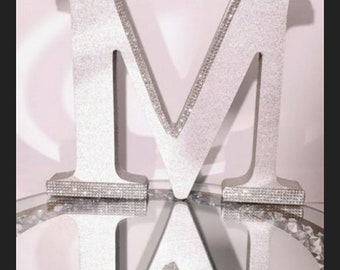 Mdf free standing letters alphabet for Decortion gift, silver laser cut alphabets and letters,birthday party Decortion 13cm,wooden Letters
