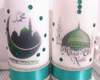 Rabiul Awal Candles,Milad Candles,Maulden Maulden Nabi Candles,Rabi ul away Home Decortion,Islamic Candles,Arabic calligraphy Candles
