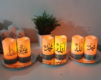 Led Islamic candle,Ramadan Gift,Eid Gift,Islamic Decortion,Mother Gift,Sister Gift,Kalimantan shahada Candle,Flameless Candle,Islamic lamp