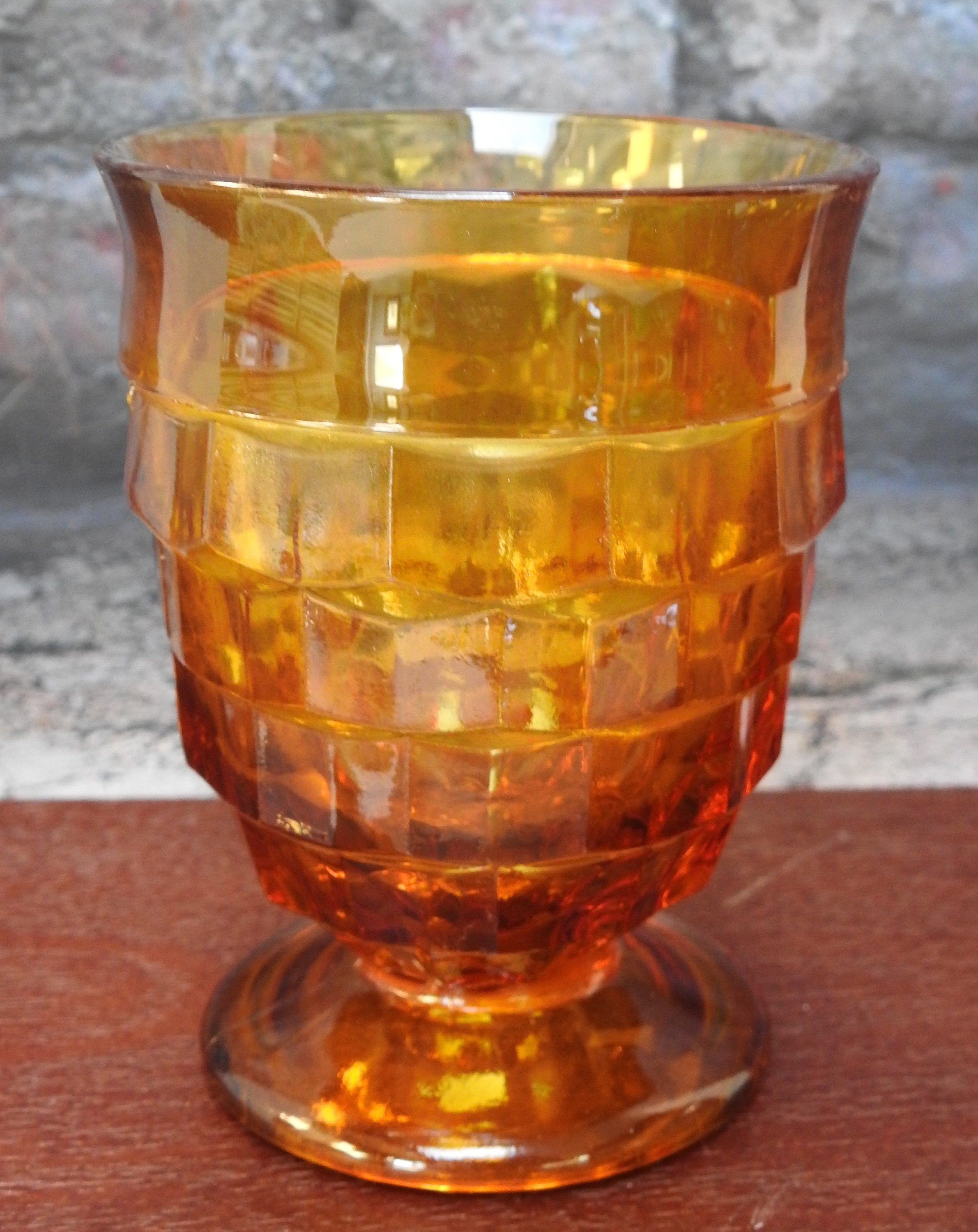 Whitehall Juice Glasses by Colony. Amber Cube Design Etsy