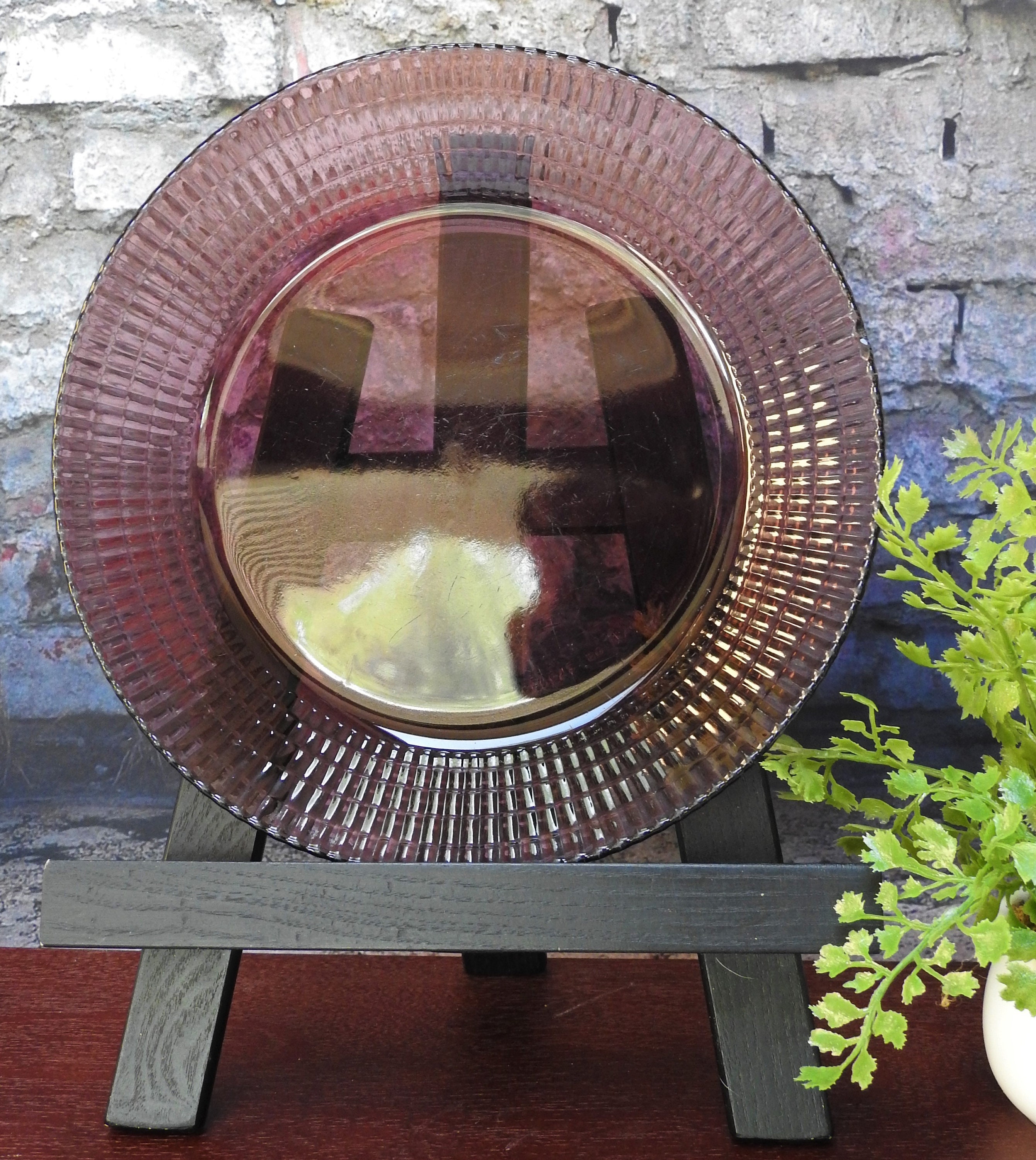 FORTECRISA Amethyst Glass Salad Bowl/plates Etsy