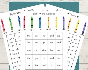 Sight Words Printable - Etsy
