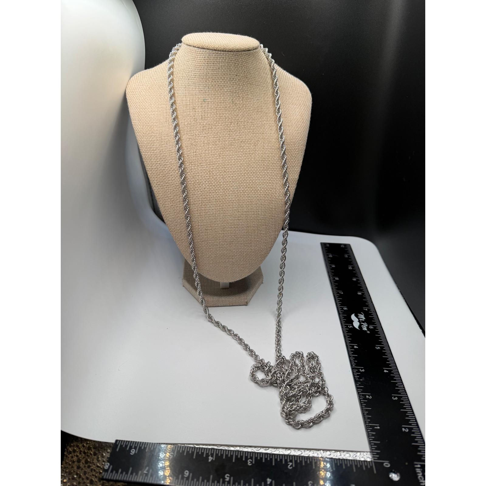 Monet silver tone rope chain - Etsy 日本