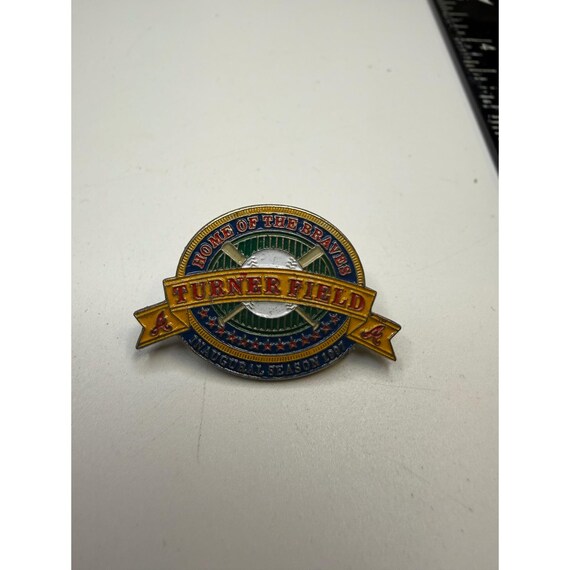 Atlanta Braves Turner Field Inaugural Season 1997 Pin Peter David MLB Baseball