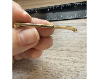 Pin de cuello Hadley vintage chapado en oro de 12 quilates, accesorio formal para hombre, 2 pulgadas.