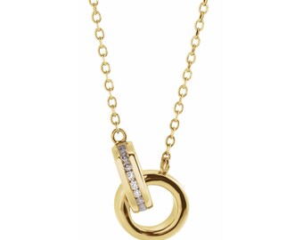Interlocking Circle Necklace - Etsy