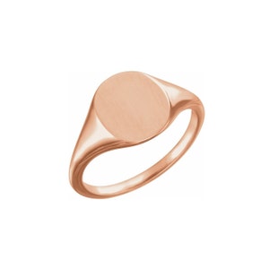 14K Gold Engraved INITIAL Ring, PERSONALIZED Signet Ring, Gold Initial Ring - Custom Name Jewelry- Gift for Her - Monogram Gold Ring