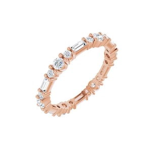 Natural Diamond-Eternity Band-14K Gold Diamond Eternity Band-Eternity Ring, Promise Ring-Diamond Wedding Band, Real Natural Diamond Band