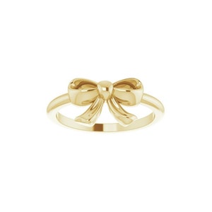 Anillo de arco de oro, anillo de arco, banda de oro, banda de diseño, banda minimalista, joyería de arco, anillo de arco de oro de 14K Kiesh Jewelry