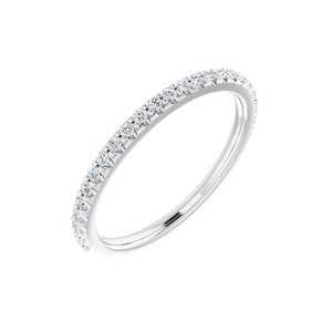 TINY DIAMOND RING, Diamond Wedding Band, Classy Anniversary Ring, 1/4 Ctw. Diamond Band by Kiesh Jewelry