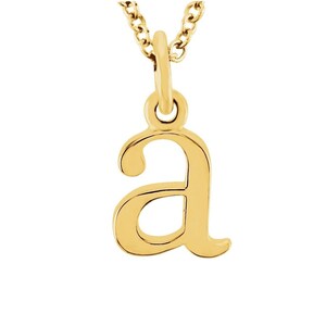 GOLD INITIAL NECKLACE, 14K Gold Letter Necklace, Personalized Letter Necklace, Cute Bridesmaid Necklace, Dainty initial necklace for her