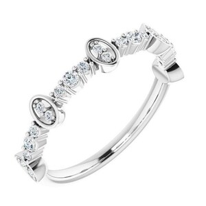 Natural Diamond Band, Diamond Ring, 14K Gold ring, Diamond Anniversary Band Kiesh Jewelry