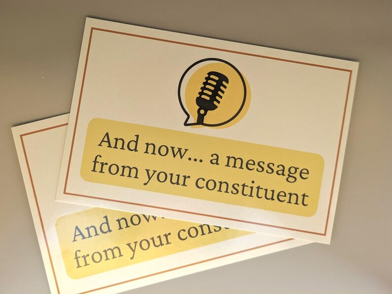And Now... a Message From Your Constituent | Postcard Set | Write to ...