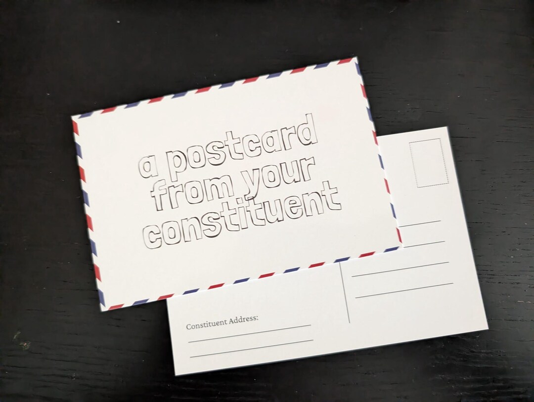 A Postcard From Your Constituent | Postcard Set | Write to Your Elected ...
