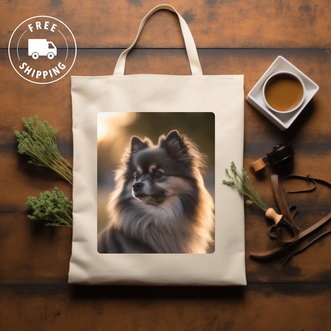 Pomeranian Dog Print Pattern Crossbody Bags