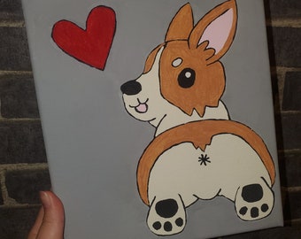 Corgi painting