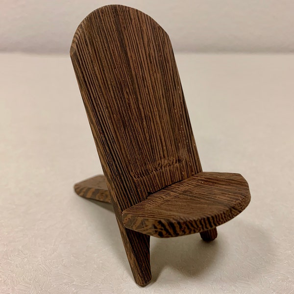 Miniature African Palaver Chair Made of Wenge Wood