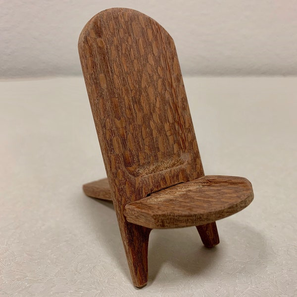 Miniature African Palaver Chair Made of Leopard Wood
