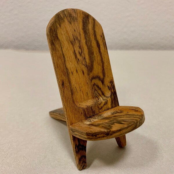 Miniature African Palaver Chair Made of Bocote Wood