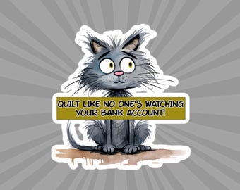 Quilting Sticker, Sewing Machine Sticker, Gift for Quilters