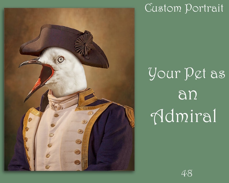 Furry Art Fun Gift or Lovely Pet Memorial Royal Pet Portrait Funny Custom Pet Portrait Digital Download.