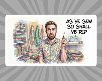 SEWING and QUILTING Sticker, Sewing Machine Sticker. Gift for Stitchers, Crafters, Quilters!