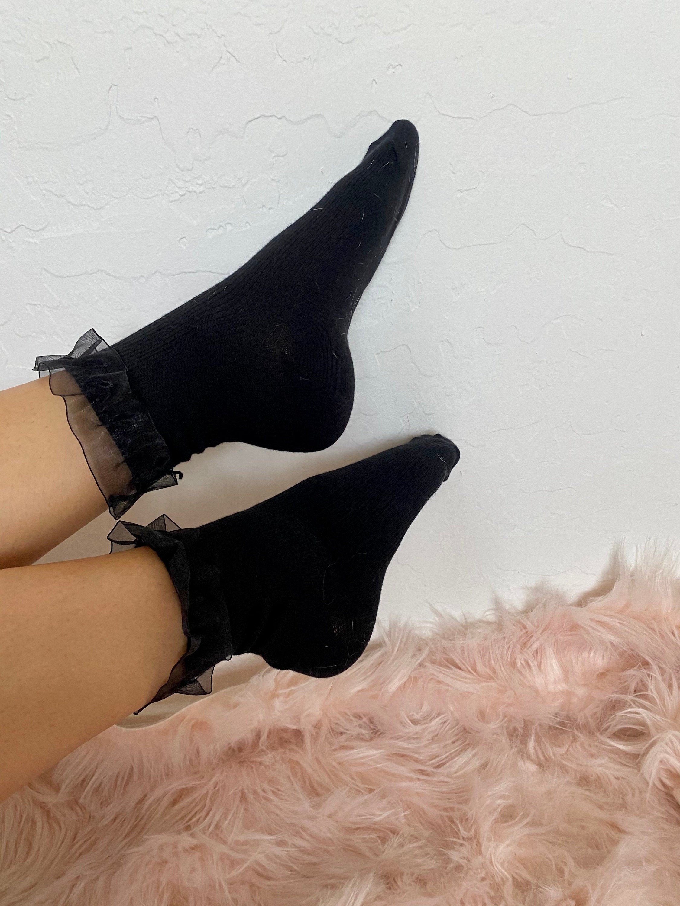 Worn Women's Ruffle Ankle Socks Etsy