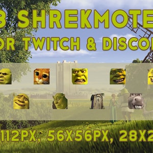13 Shrekmotes für Twitch und Discord / émote shrek meme