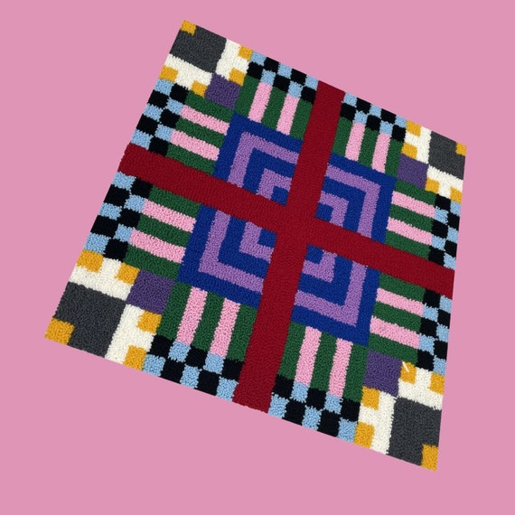 Loop Rug Drawing Rugs Handmade Loop Pile Rug Floor & Rugs etna.com.pe