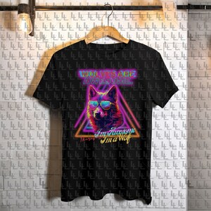 Neon Floral Wolves T-Shirt