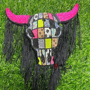 Disco Bull Skull freshie