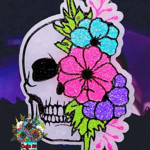 Skull with Flowers freshie