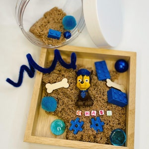 Paw Patrol Theme Chase Sensory Jar, Sensory Kit, Kids Party Favor, Kids Gift, Play Kit, Pretend Play, Sensory Toy-Made by an OT