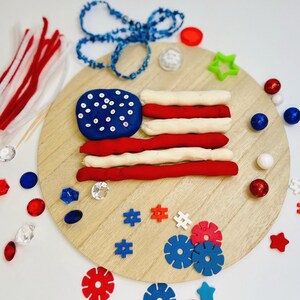 4th of July Sensory Kit, American Flag Sensory Kit, Sensory Box, Playdough Kit, Playdoh Kit, Kids Gift, Play Kit, July 4th - Made by an OT