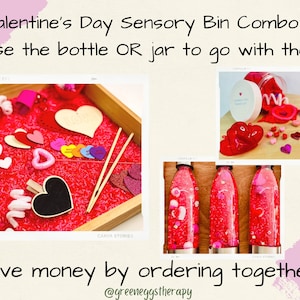 Hearts Sensory Kit, Hearts Sensory Bin, Sensory Bottle, Sensory Jar, Sensory Box, Sensory Toys, Sensory Play, Toddler Gift-OT