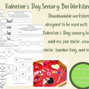 Valentine’s Day Worksheets, Preschool Worksheets, Worksheets for Kids, Tracing Worksheets, Fine Motor Skills, Handwriting Worksheets - OT