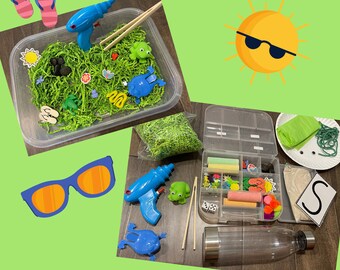 Summer Activity Kit, Summer Sensory Kit, Home Learning, Sensory Play, Sensory Toy- Includes 42 page PDF, 15+ activities, Designed by an OT