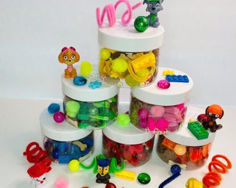 Paw Patrol Theme Sensory Jar, Sensory Kit,Kids Party Favor, Kinetic Sand Kit,Party Favors,Kids Gift,Toddler Gift,Birthday Gift-Made by an OT