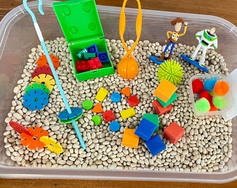 Toy Story Sensory Bin, Sensory Play, Buzz Lightyear, Woody, Pretend Play, Sensory Toy, Play Kit, Activity Kit, Sensory Kit-Designed by an OT