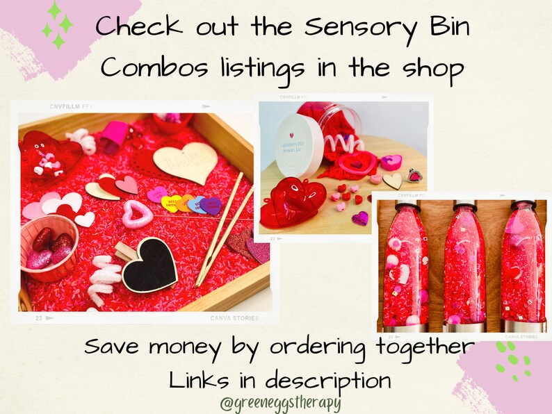 Valentine’s Day Sensory Bottles, Valentine Sensory Bottle, Calm Down ...