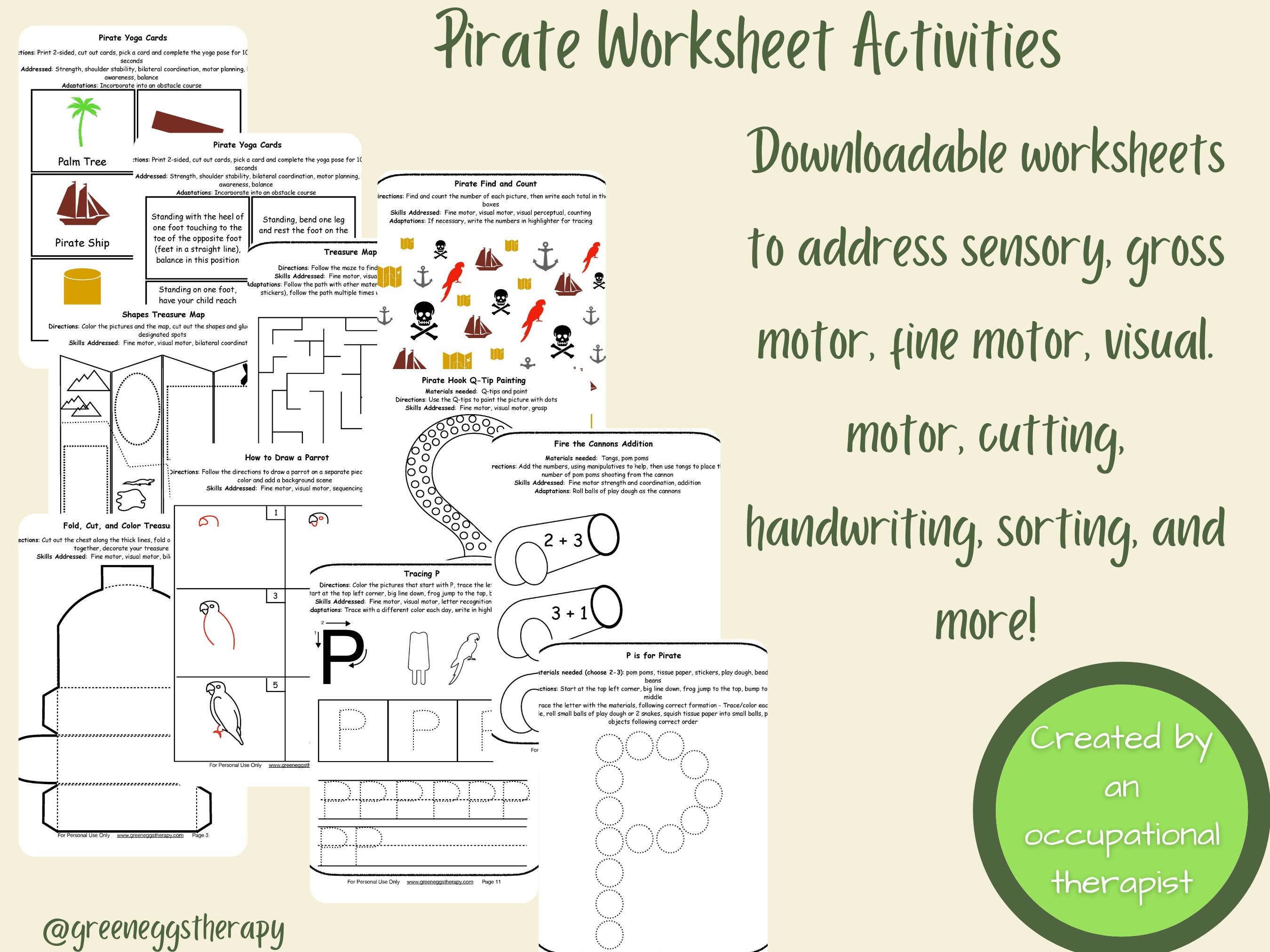Pirate Activity Worksheet Pirates Activity Packet Preschool - Etsy