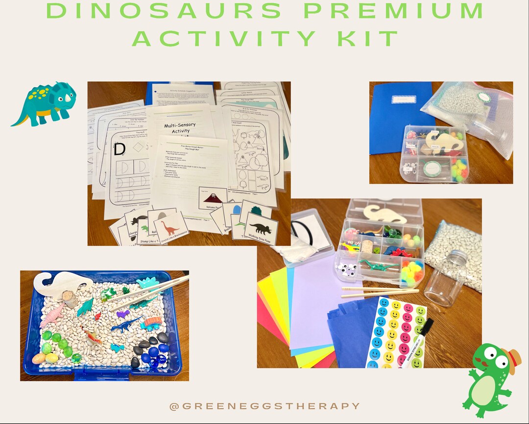 Dinosaurs Activity, Activity Kit, Sensory Kit, Learning Kit, Home ...