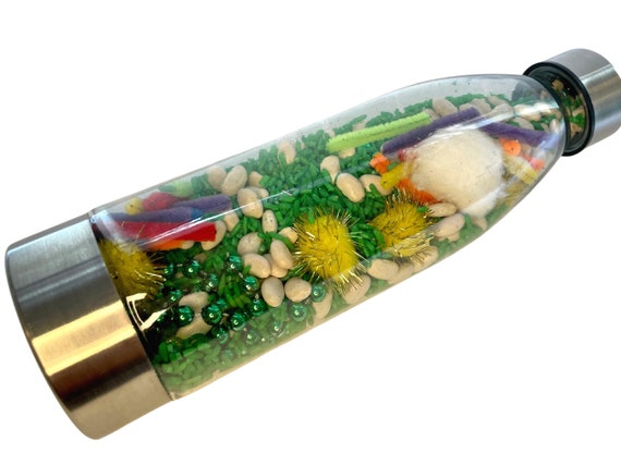 St. Patty's Sensory Bottle, Seek & Find Bottle, Calm Down Bottle, Fidget Toy, Autism Sensory Bottle, Sensory Toy, Baby Sensory-Made...