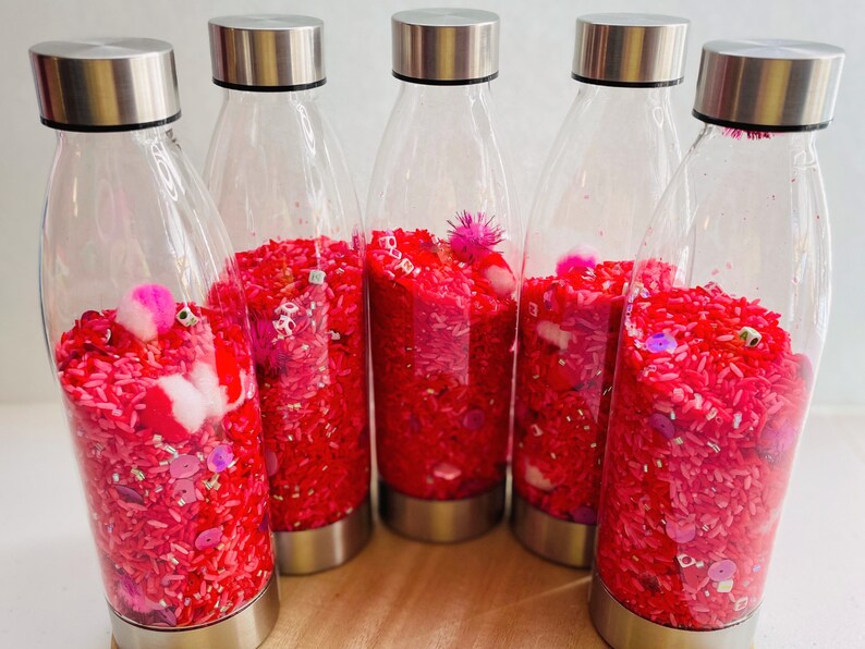 Valentine’s Day Sensory Bottles, Valentine Sensory Bottle, Calm Down ...
